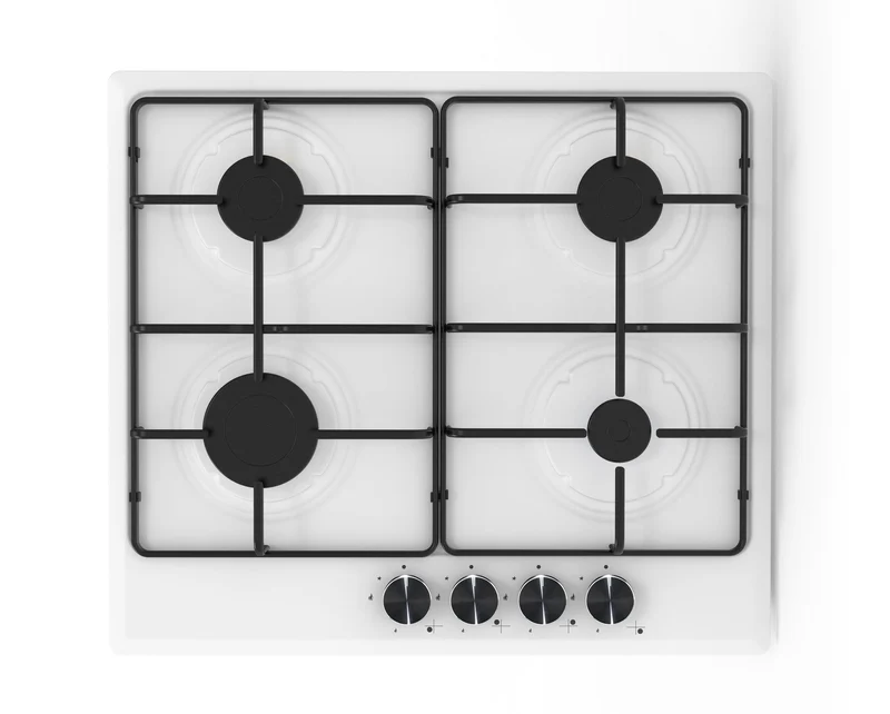Piano cottura a gas acciaio inox 4 fuochi colore bianco - Circe