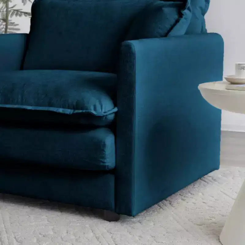 Canapé moderne pour salon, ensemble de 2 canapés en chenille, canapé 2+3 places avec assise profonde