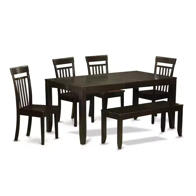 Salle à manger Art déco - Table et chaises de cuisine 9 pièces - Table rectangulaire 40x78 pouces
