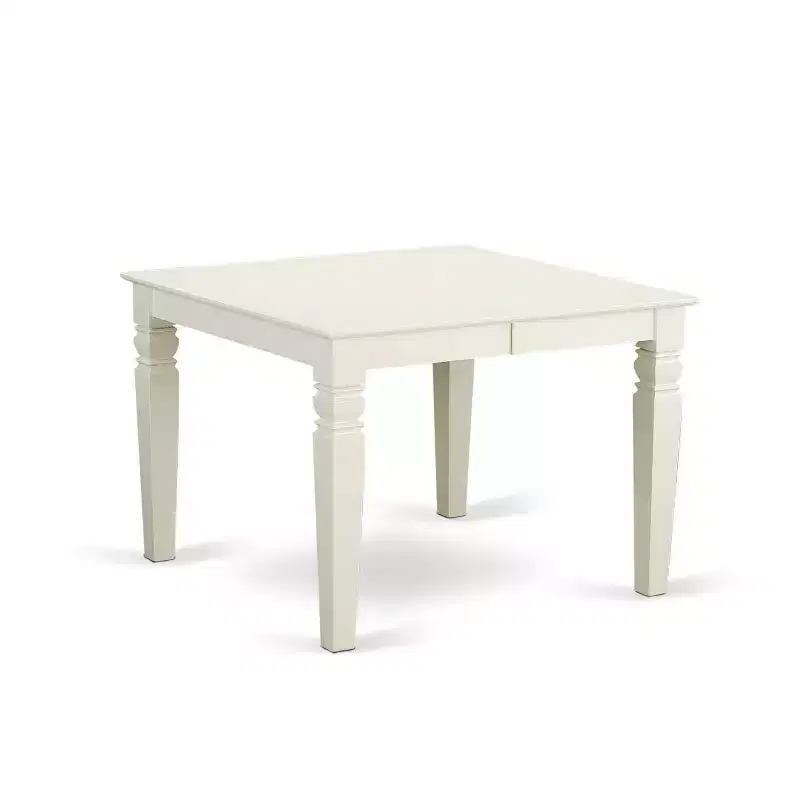 Ensemble de salle à manger nordique 7 pièces - Table et tabourets de cuisine blancs lin - Style ferme moderne