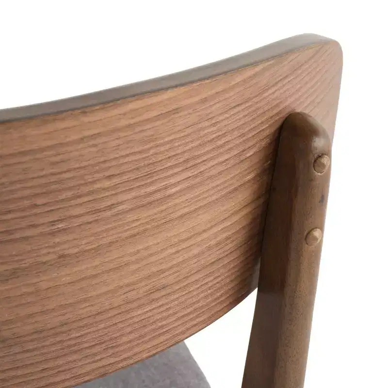 GDFStudio Alexis - Ensemble de salle à manger 7 pièces mi-moderne en tissu et bois d'hévéa rembourré