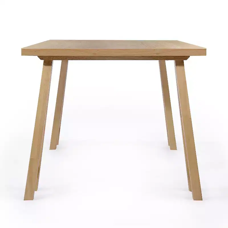 GDFStudio Alexis - Ensemble de salle à manger 7 pièces mi-moderne en tissu et bois d'hévéa rembourré