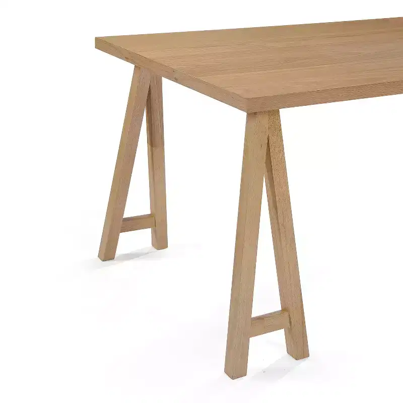 GDFStudio Alexis - Ensemble de salle à manger 7 pièces mi-moderne en tissu et bois d'hévéa rembourré
