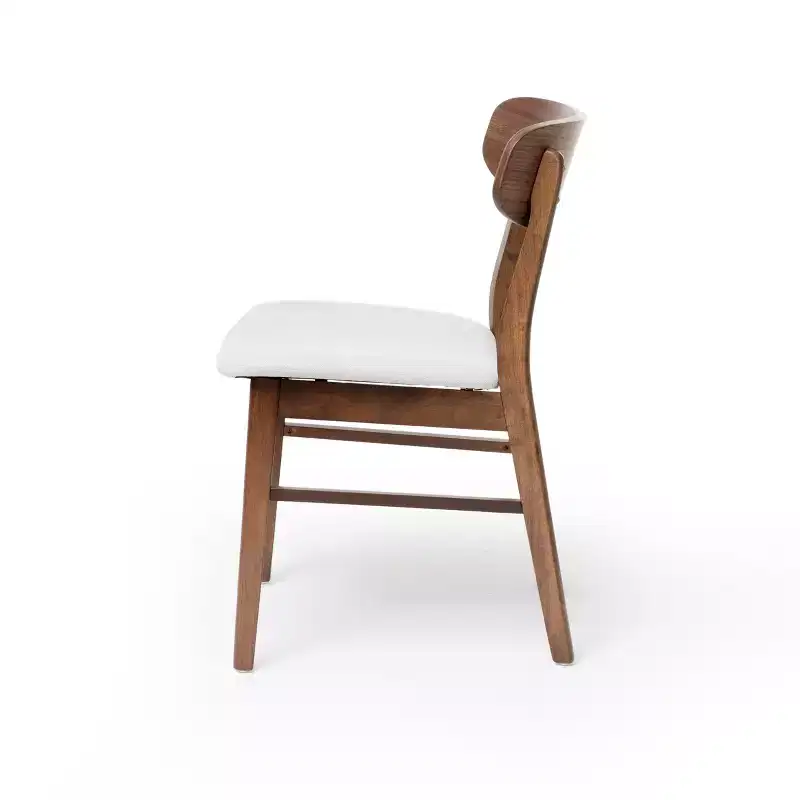 GDFStudio Alexis - Ensemble de salle à manger 7 pièces mi-moderne en tissu et bois d'hévéa rembourré