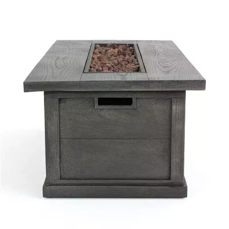 Christopher Knight Home Albion - Ensemble de conversation d'extérieur 4 places en aluminium avec brasero