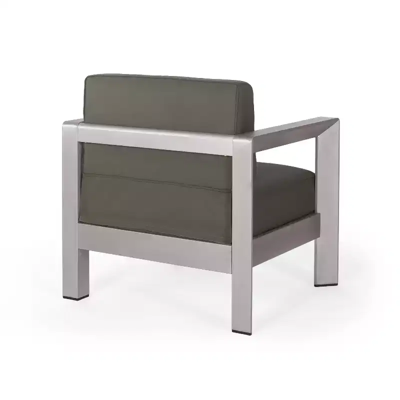 Christopher Knight Home Albion - Ensemble de conversation d'extérieur 4 places en aluminium avec brasero