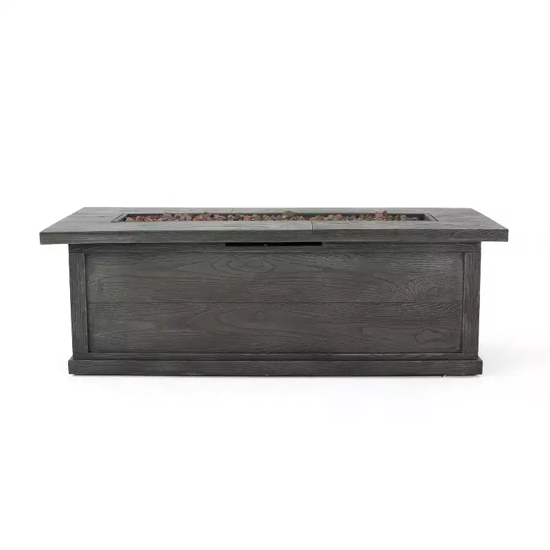 Christopher Knight Home Albion - Ensemble de conversation d'extérieur 4 places en aluminium avec brasero