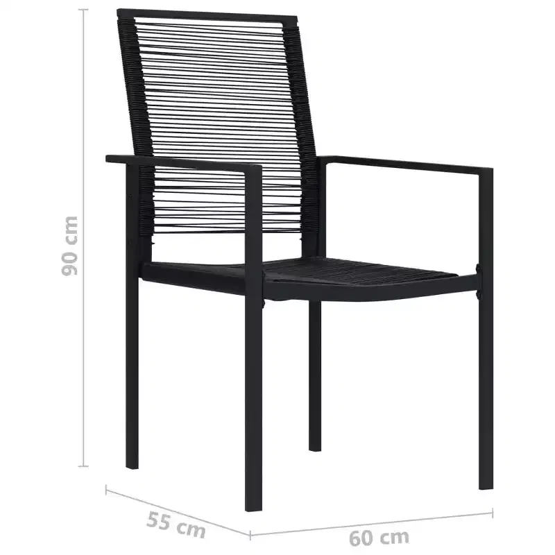 vidaXL Ensemble de salle à manger Noir Verre Standard Durable