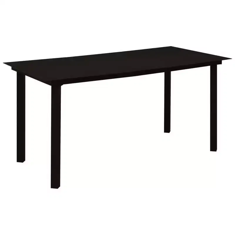 vidaXL Ensemble de salle à manger Noir Verre Standard Durable