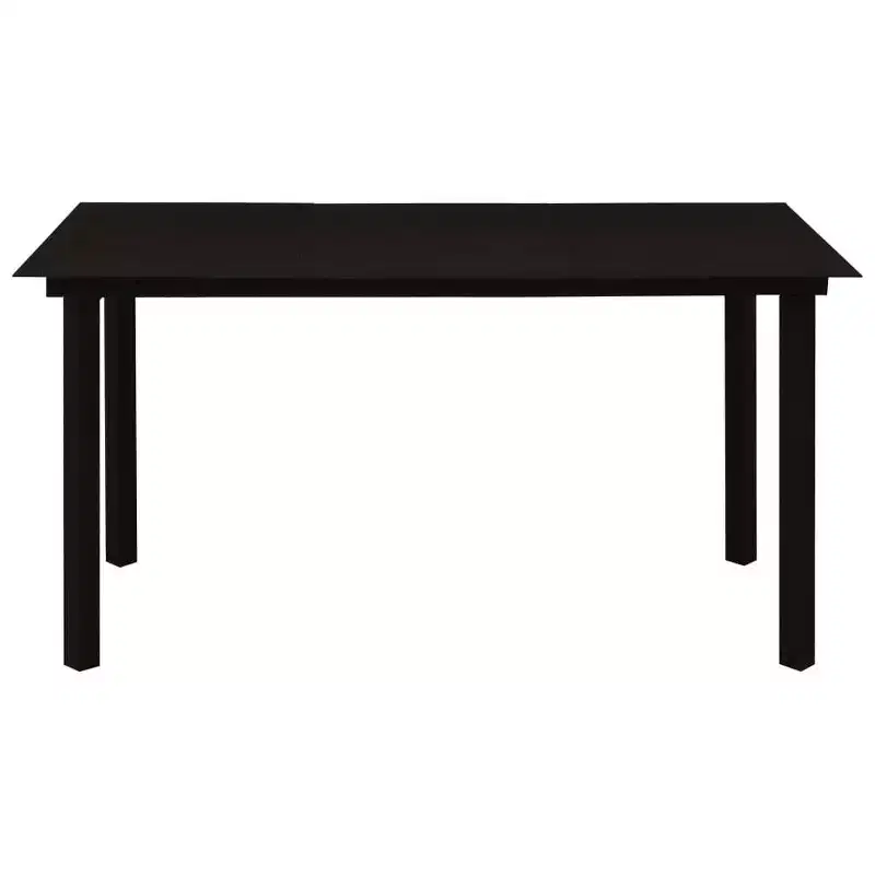 vidaXL Ensemble de salle à manger Noir Verre Standard Durable