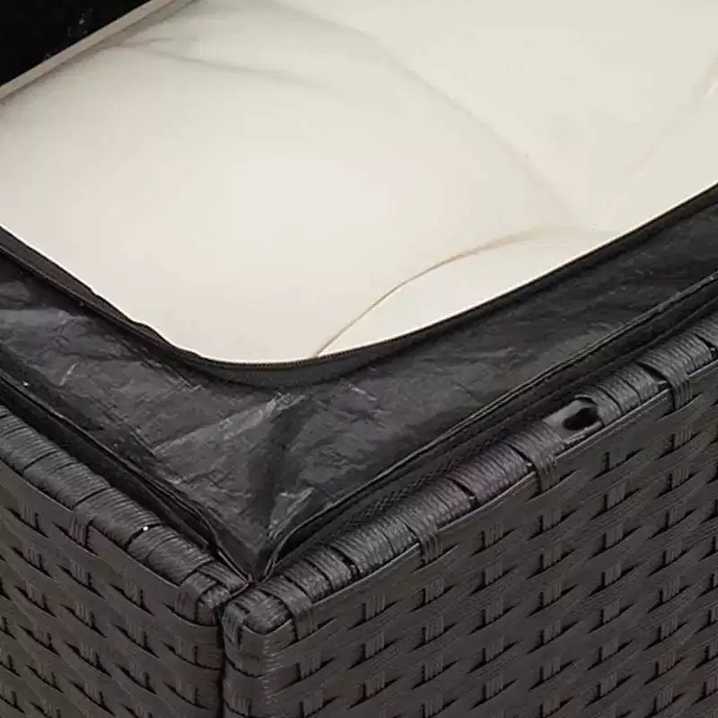 Ensemble de canapé de jardin modulable vidaXL avec rangement et coussins
