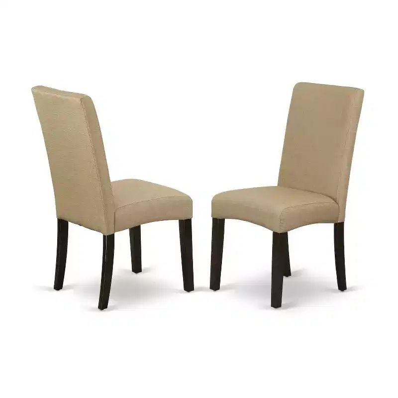 Ensemble table de cuisine ronde 5 pièces - Table de 42 pouces et 4 chaises Parsons - Design urbain moderne