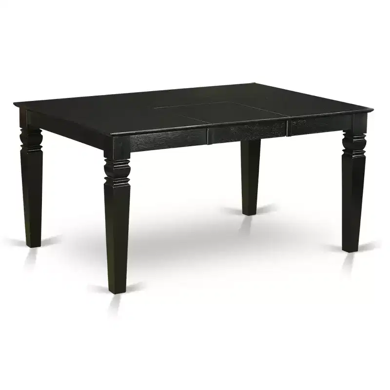 Ensemble de salle à manger rectangulaire 7 pièces HomeStock WEVA7 noir avec 6 chaises