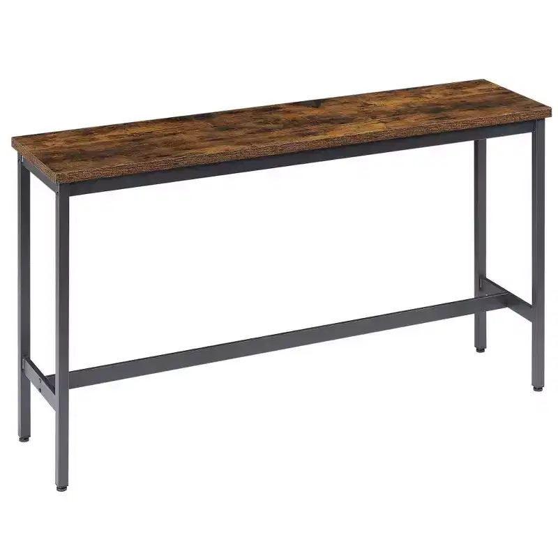 Ensemble de salle à manger industriel 4 pièces avec 3 tabourets de comptoir rembourrés, table de bar de cuisine ou de maison peu encombrante - Panipeachy