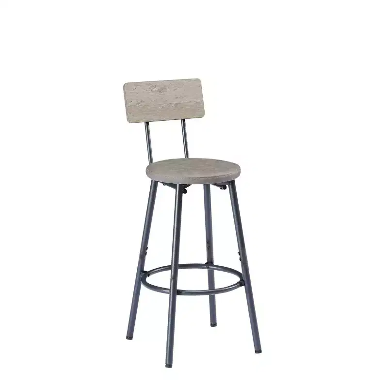 Ensemble de salle à manger industriel 4 pièces avec 3 tabourets de comptoir rembourrés, table de bar de cuisine ou de maison peu encombrante - Panipeachy