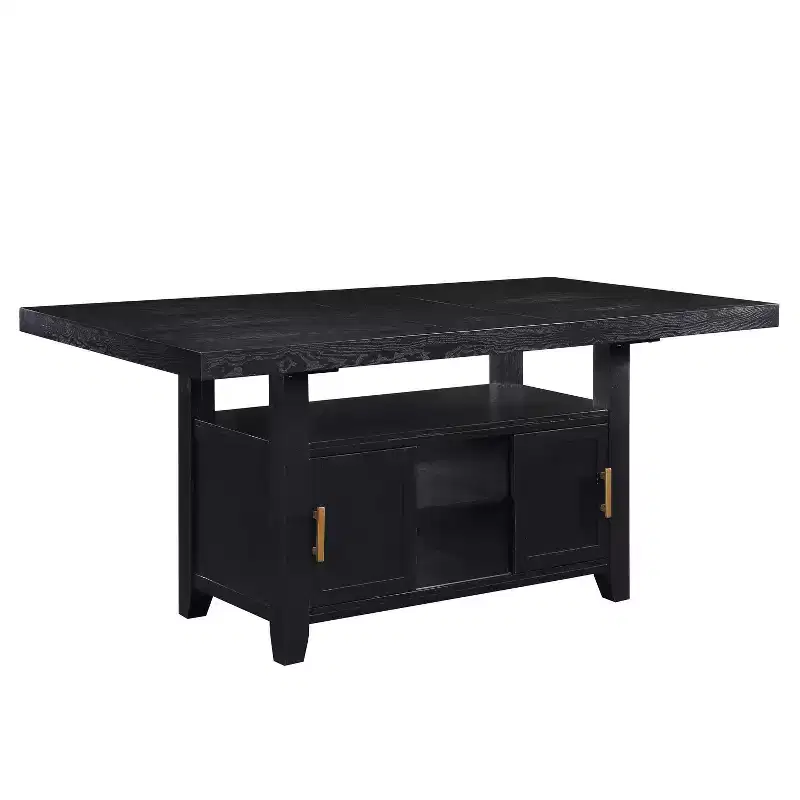 Ensemble de salle à manger 7 pièces Yves hauteur comptoir avec rangement gris anthracite – Steve Silver Co.