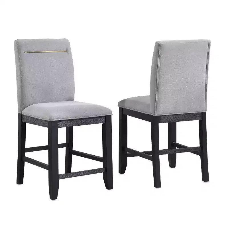 Ensemble de salle à manger 7 pièces Yves hauteur comptoir avec rangement gris anthracite – Steve Silver Co.
