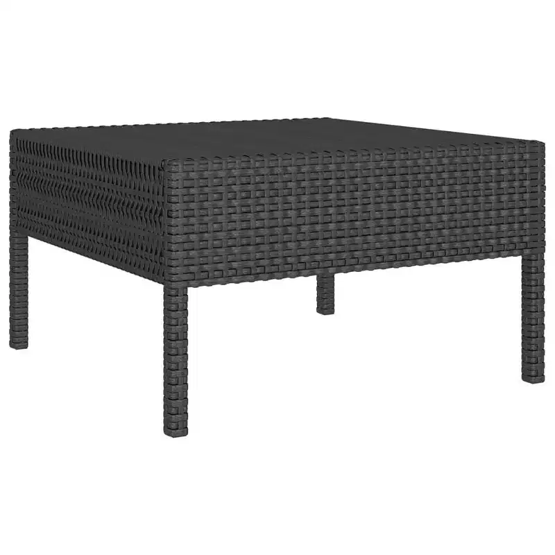 vidaXL Salon de jardin modulable - 8 pièces - Noir - Résine tressée avec coussins - Résistant aux intempéries, robuste et confortable