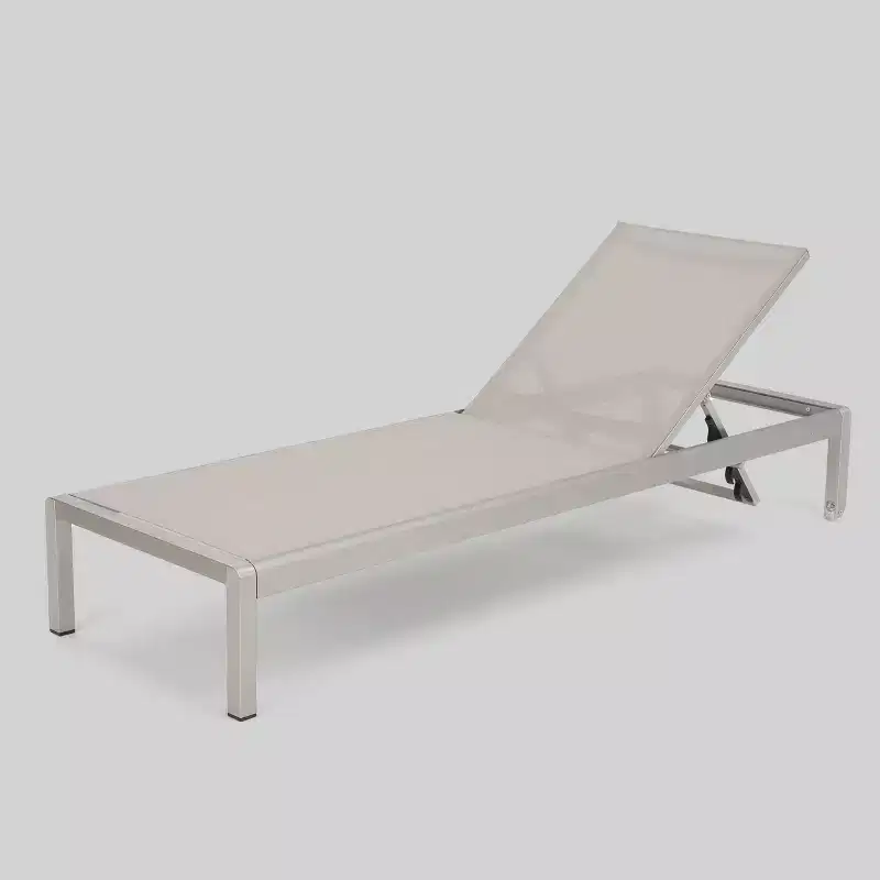 Ensemble de mobilier de jardin 7 pièces en aluminium Cape Coral – Kaki – Christopher Knight Home : Résistant aux intempéries, fauteuils de salon et de club