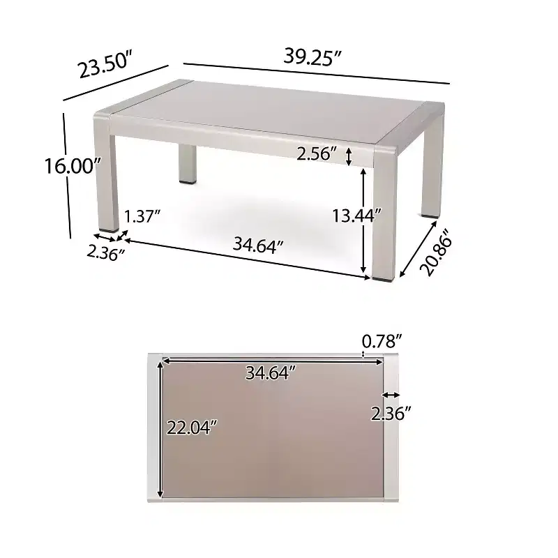 Ensemble de mobilier de jardin 7 pièces en aluminium Cape Coral – Kaki – Christopher Knight Home : Résistant aux intempéries, fauteuils de salon et de club