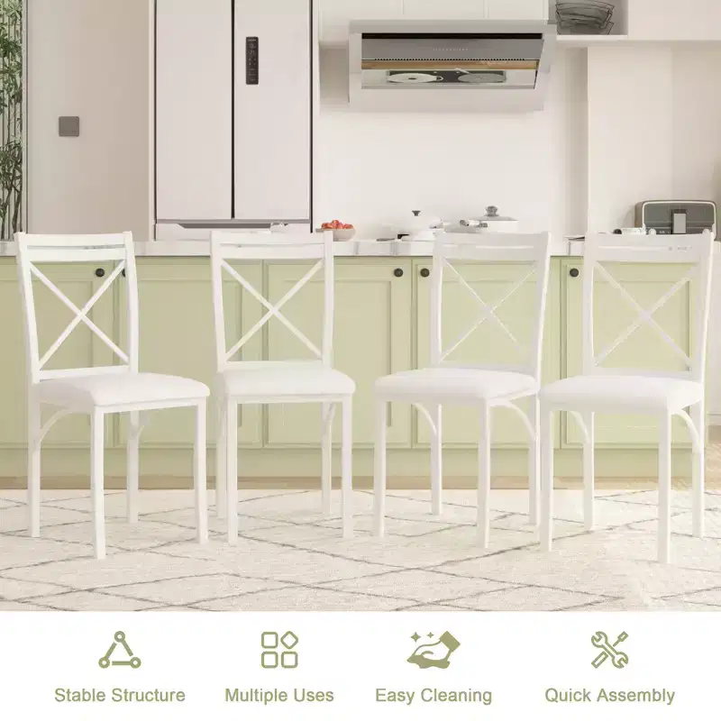 VECELO Ensemble table et 4 chaises de salle à manger, dînette en faux marbre avec 4 chaises pour cuisine, petit espace, noir/blanc