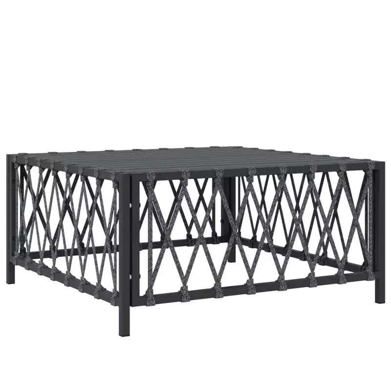 vidaXL Salon de jardin 10 pièces canapé d'angle de jardin avec coussins en acier