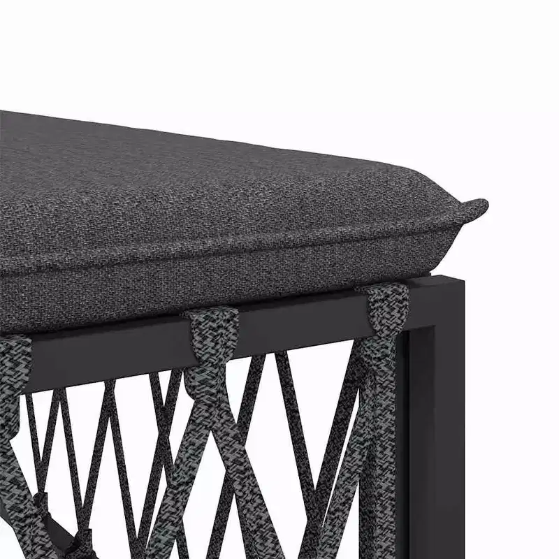 vidaXL Salon de jardin 10 pièces canapé d'angle de jardin avec coussins en acier