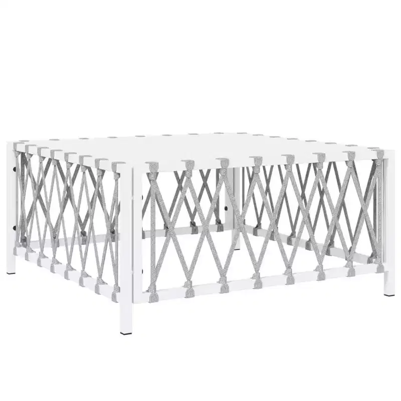 vidaXL Salon de jardin 10 pièces canapé d'angle de jardin avec coussins en acier