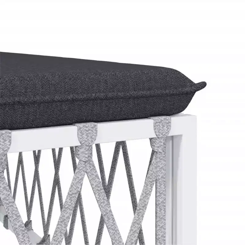 vidaXL Salon de jardin 10 pièces canapé d'angle de jardin avec coussins en acier