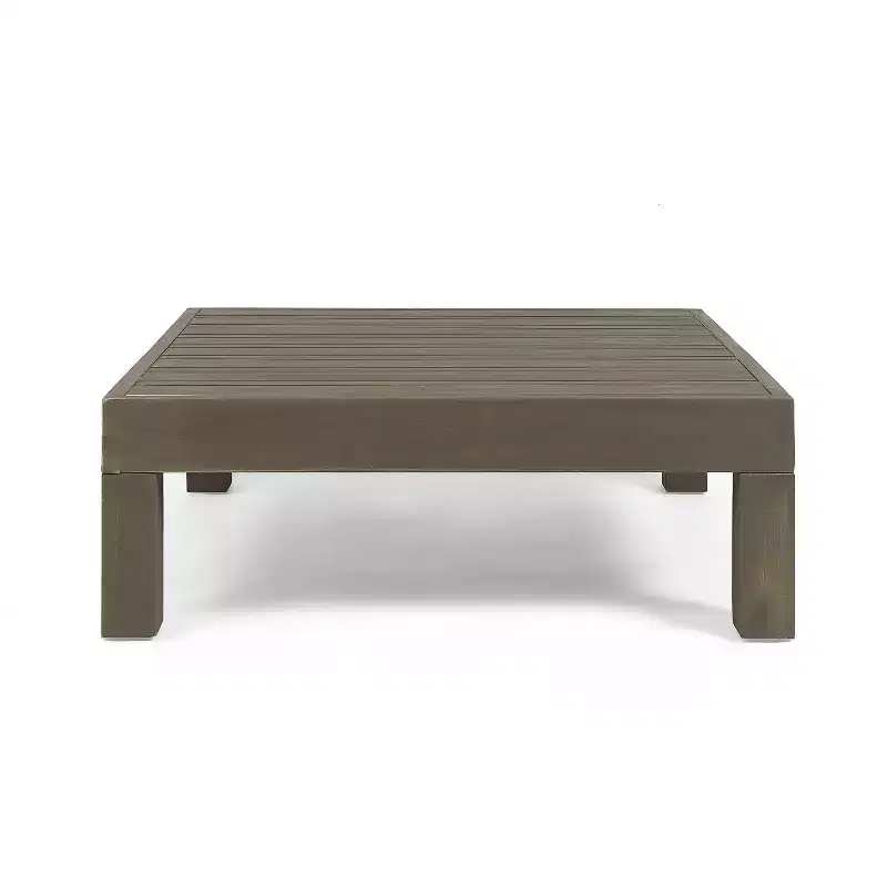 Christopher Knight Home Oana – Causeuse et table basse d'extérieur en bois d'acacia avec coussins