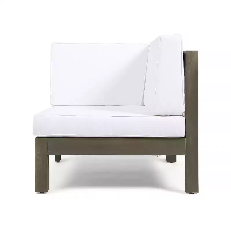 Christopher Knight Home Oana – Causeuse et table basse d'extérieur en bois d'acacia avec coussins