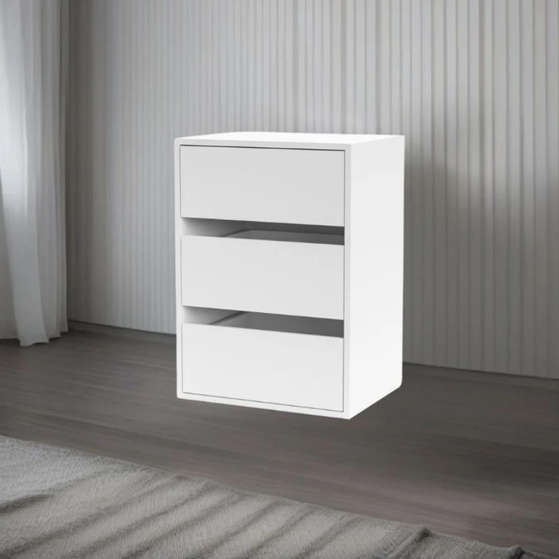 Cassettiera con 3 cassetti colore bianco 50.8x39.6x71.3H cm - Smart ST2