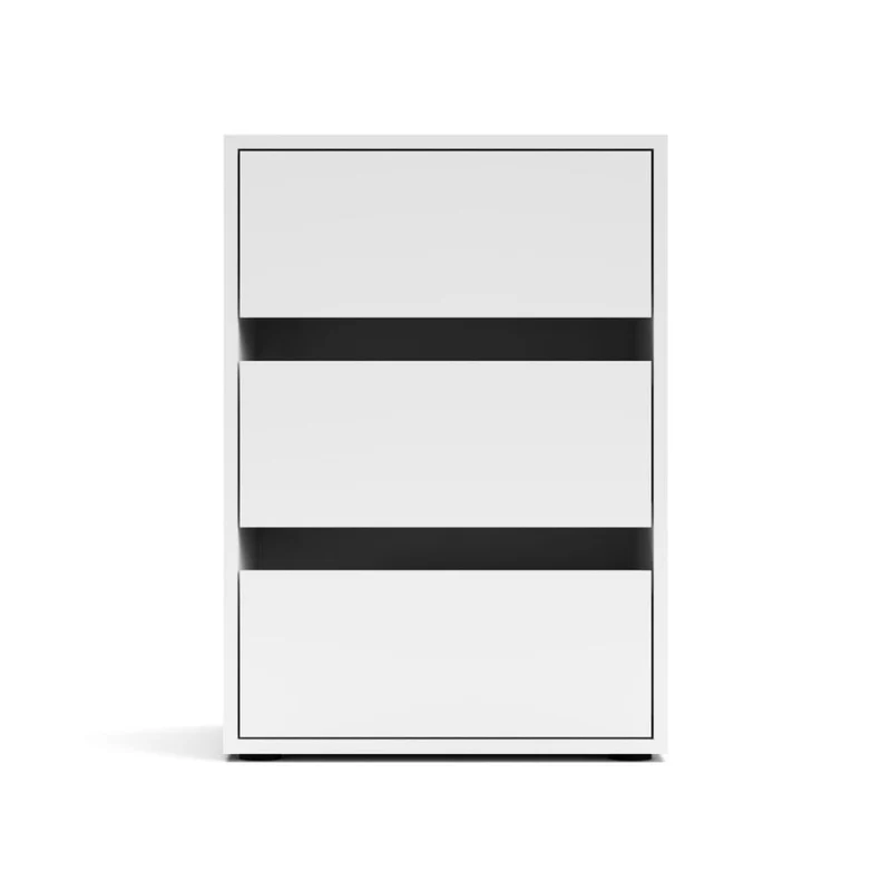 Cassettiera con 3 cassetti colore bianco 50.8x39.6x71.3H cm - Smart ST2