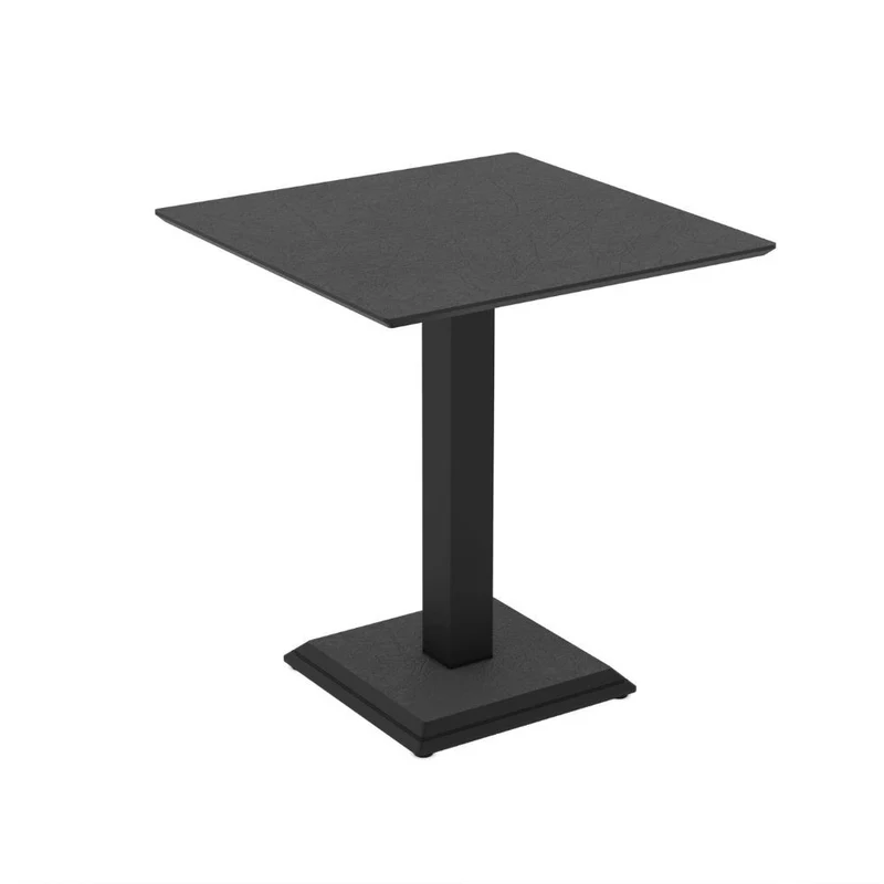 Tavolo quadrato con gamba in metallo 68x75H cm colore ossido Carvel