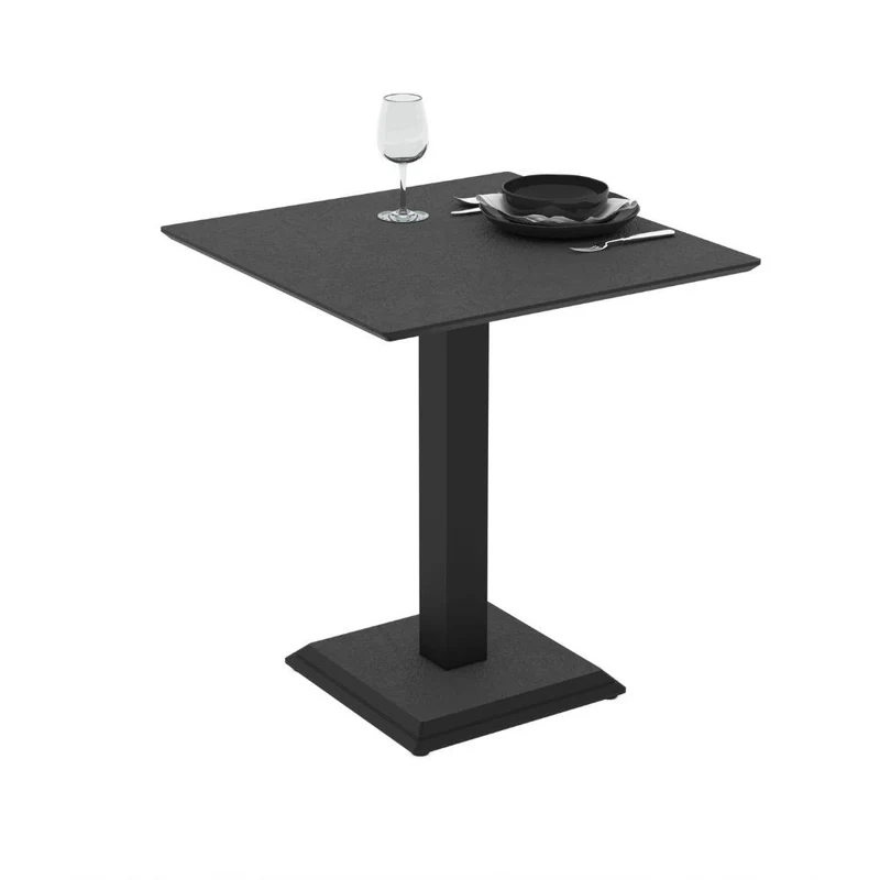 Tavolo quadrato con gamba in metallo 68x75H cm colore ossido Carvel
