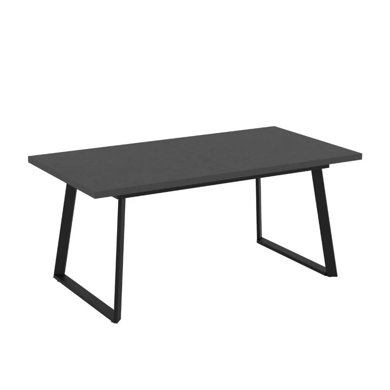 Tavolo allungabile con piano colore ossido e gambe metallo nero 170x90 cm - Zaira