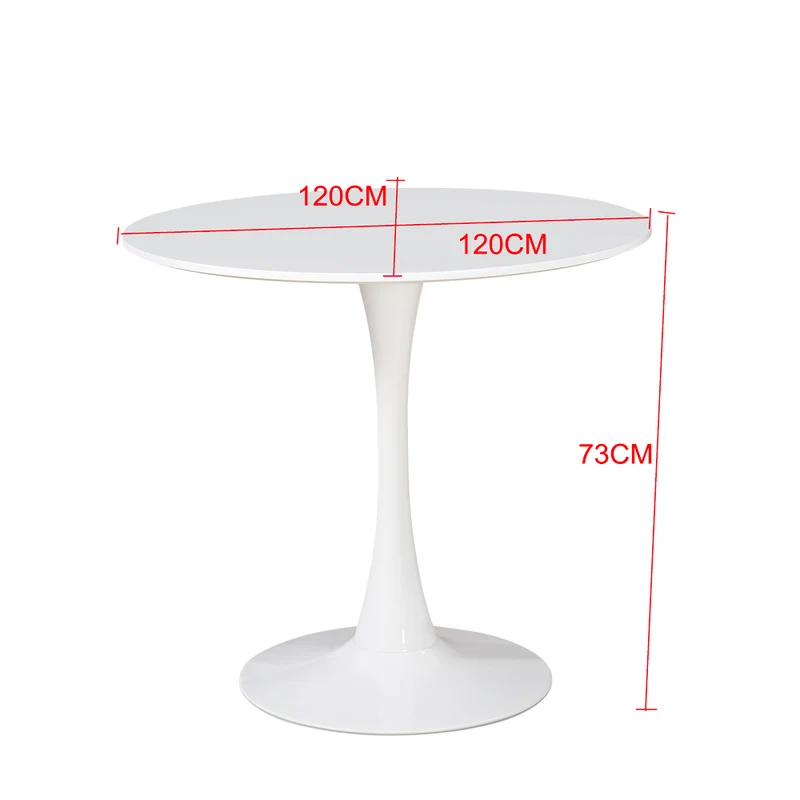 Tavolo rotondo colore bianco opaco 120x73H cm - Errin