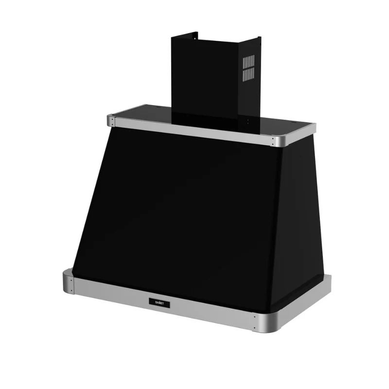 Cappa aspirante colore nero opaco con cornice colore inox - Samet Era90