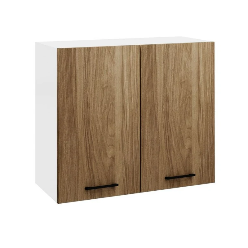 Pensile cucina con doppia anta colore noce naturale 80x32x72H cm