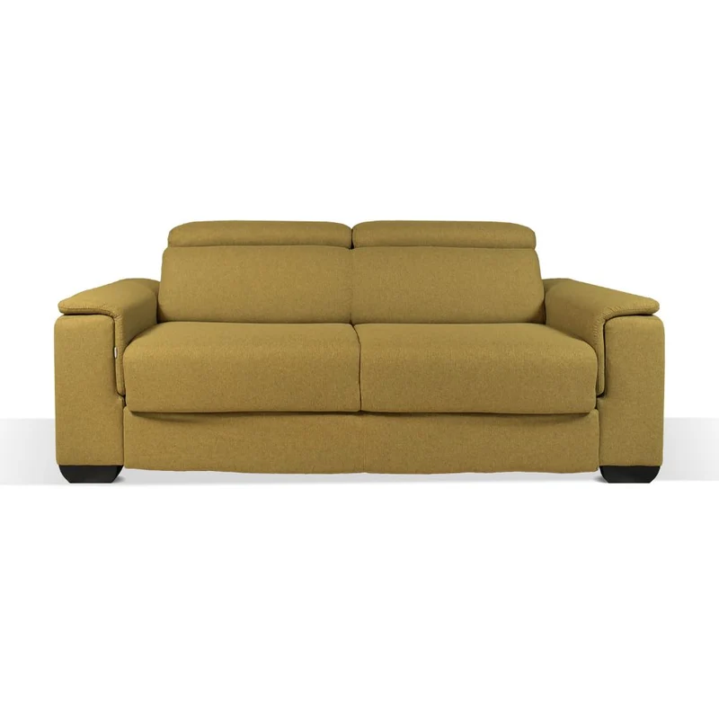 Divano letto 3 posti colore senape 210 cm - Mercurio