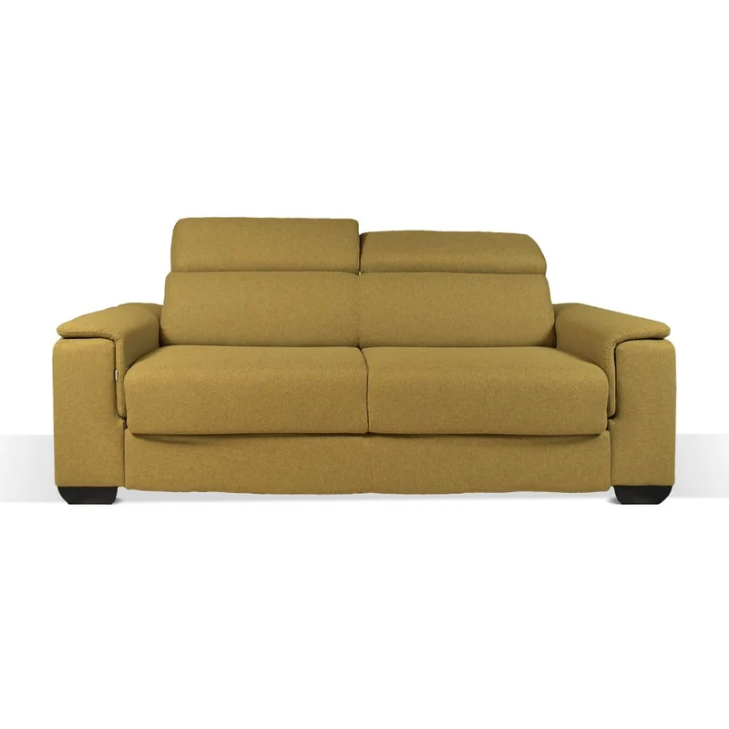 Divano letto 3 posti colore senape 210 cm - Mercurio