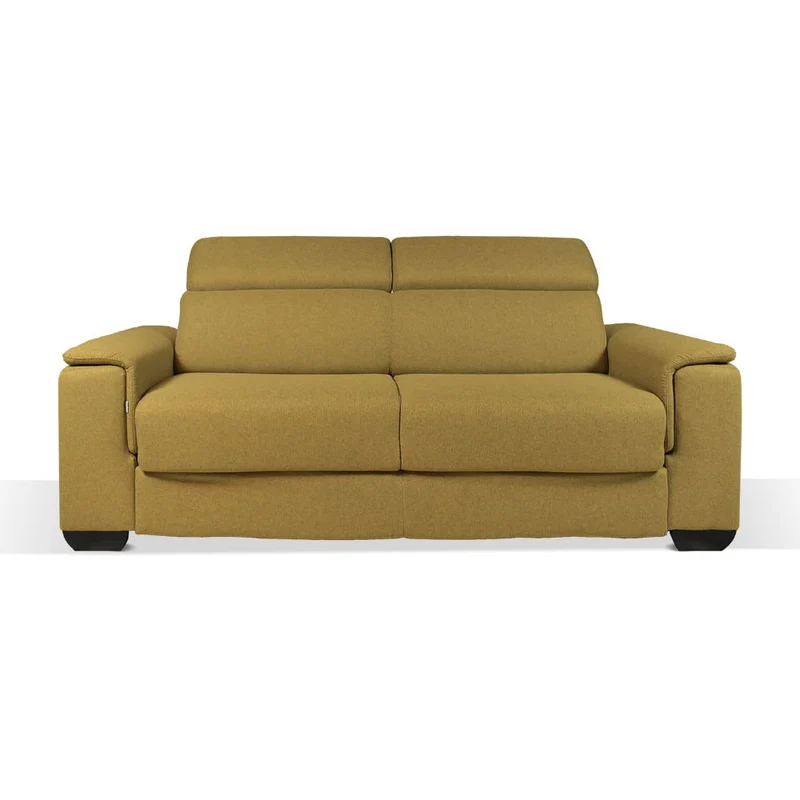 Divano letto 3 posti colore senape 210 cm - Mercurio
