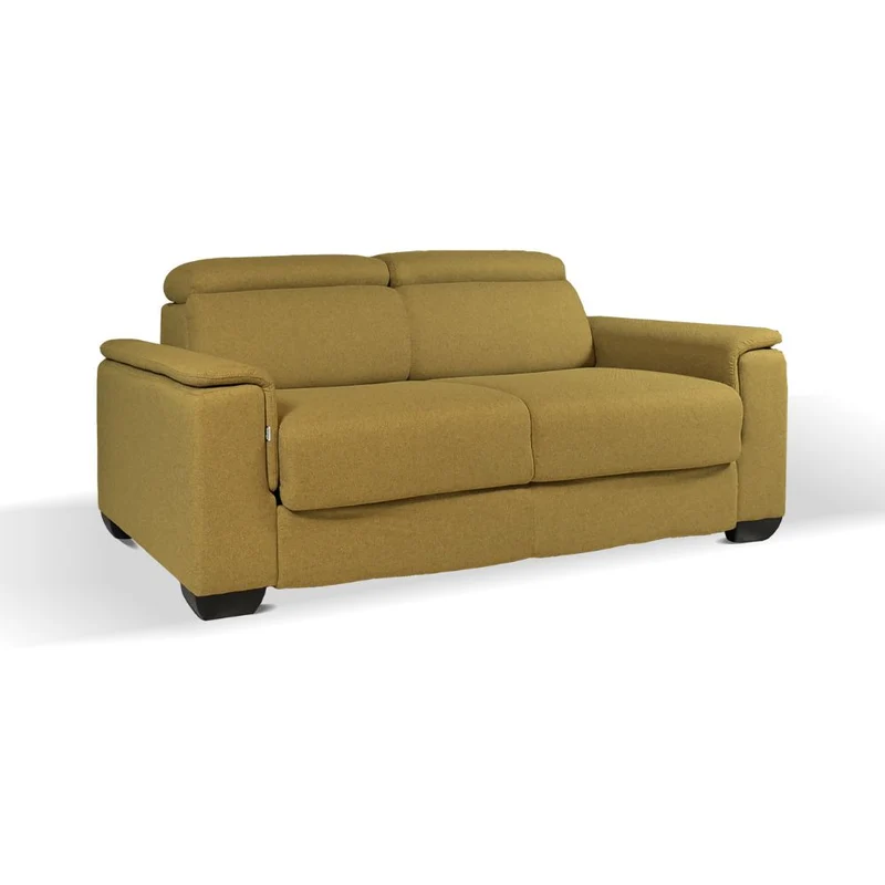 Divano letto 3 posti colore senape 210 cm - Mercurio
