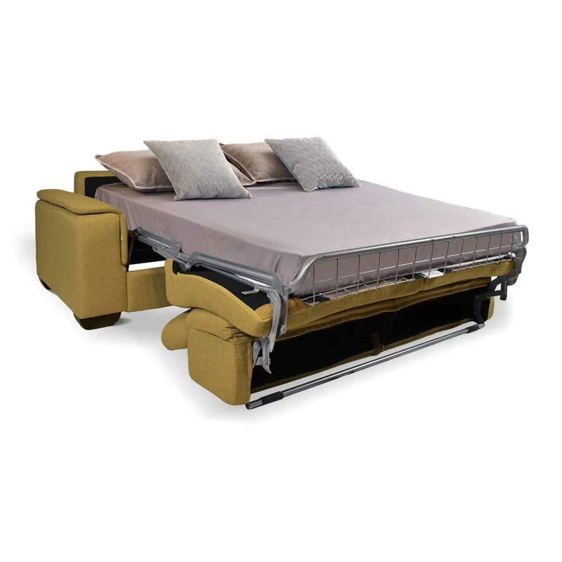 Divano letto 3 posti colore senape 210 cm - Mercurio