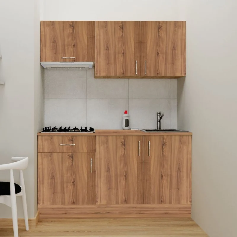 Cucina completa monoblocco con elettrodomestici colore rovere 160 cm - Isernia
