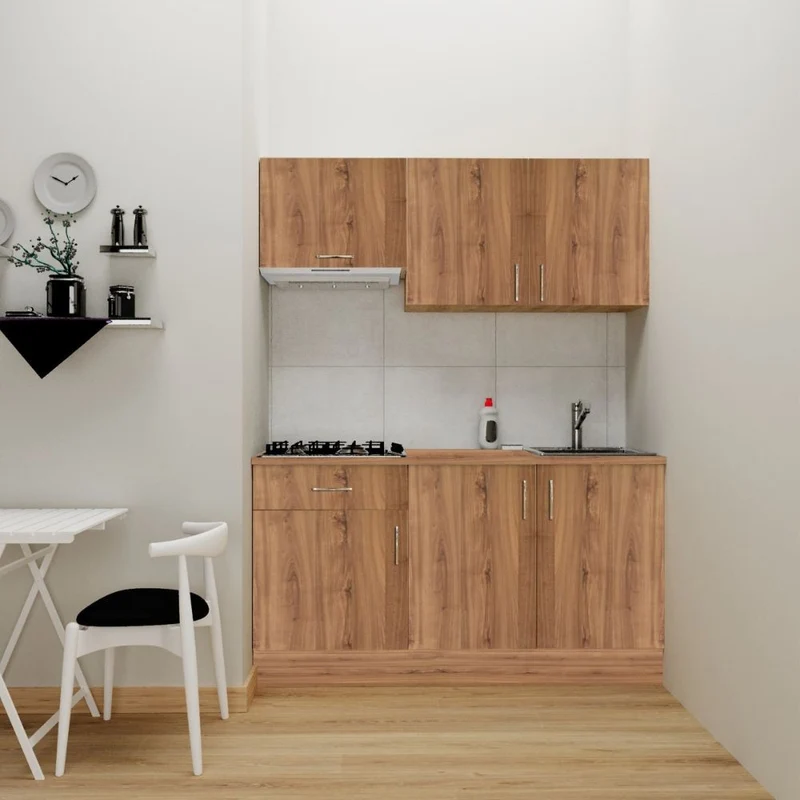 Cucina completa monoblocco con elettrodomestici colore rovere 160 cm - Isernia