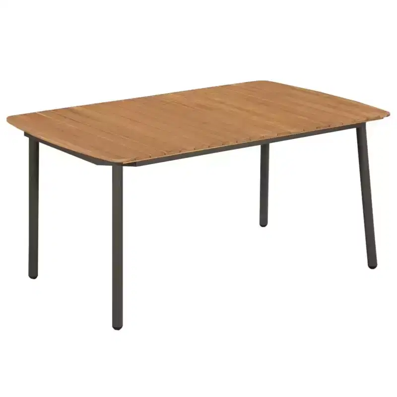 vidaXL Ensemble de salle à manger d'extérieur Table et chaises Meubles en résine tressée Noir 6 pièces