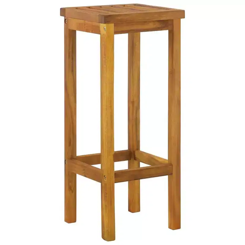 vidaXL Ensemble de salle à manger de patio en bois d'acacia massif - Meubles d'extérieur 3 pièces avec plateau de table robuste et sièges confortables