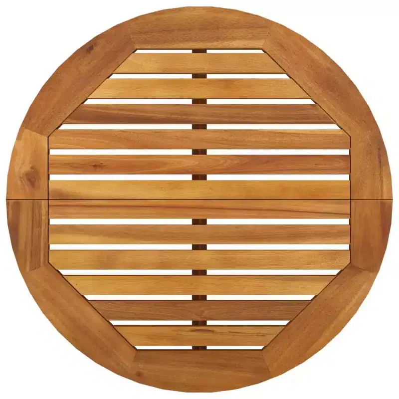 vidaXL Ensemble de salle à manger de patio en bois d'acacia massif - Meubles d'extérieur 3 pièces avec plateau de table robuste et sièges confortables