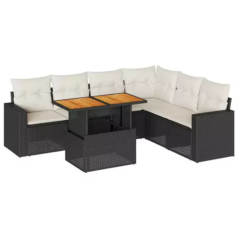 vidaXL Salon de jardin moderne avec coussins de diverses couleurs